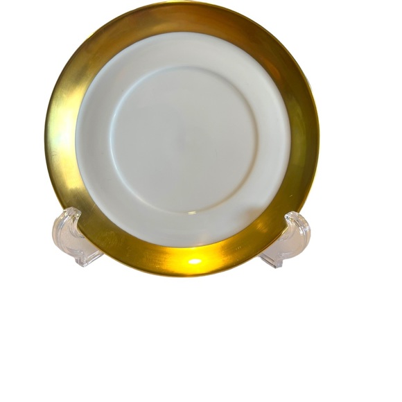 1-Rosenthal Kurfurstendamm Soup Bowl, White Porcelain with Gold Thick Trim, - Picture 2 of 7